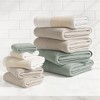 Ultra-Soft Cotton and Modern Linen-Like Border Bath Towels - Great Bay Home - 3 of 4