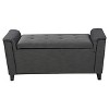 Alden Armed Storage Bench - Teal - Christopher Knight Home - 2 of 4