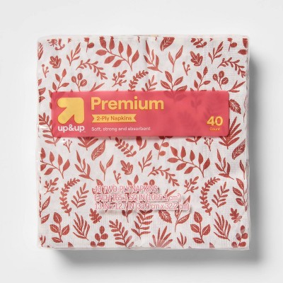 Fall Disposable Napkins - Terracotta Orange - 40ct - up&up™