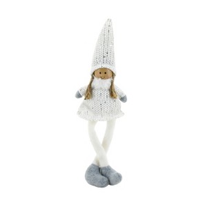 Transpac Medium Plush Angel Sitter Decorative Figurine for Christmas Indoor Tabletop Mantel Decoration Gift - 1 of 1