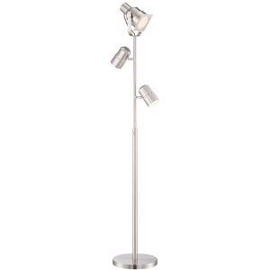 Possini Euro Design Nuovo Modern Tree Floor Lamp 70" Tall Brushed Nickel 3 Light Adjustable Heads for Living Room Reading Bedroom Office House Home - 1 of 4