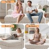 Upholstered Cozy Reading Chair with Throw Pillows and Armrests, Comfy Large Modern Sleeper Chair Couch Sofa Bed for Living Room, Bedroom - 2 of 4