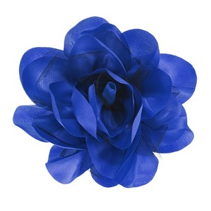 Unique Bargains Alloy Satin Fabric Big Rose Flower Dainty Brooch Pin 1 Pc - 1 of 4