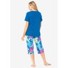 Dreams & Co. Plus Size 2-Piece Capri PJ Set - 3 of 4