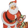 Nostalgic Santa with Deer LED Display 24"H - 3 of 3