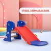 3-In-1 Freestanding Toddler Slide, Indoor And Outdoor Playground With Basketball Hoop And Ball, For Children Under 3 Years Old - 3 of 4