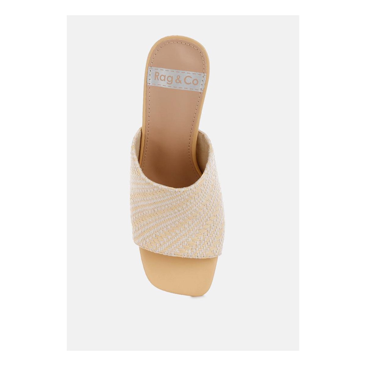 Женские сандалии Rag & Co Womens Morgana Woven Raffia Slip Ons Sandals 7 — фото 4