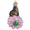 Old World Christmas Blown Glass Ornament for Christmas Tree, Monarch Butterfly on Flower - 3 of 4