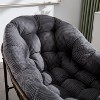 Okak Rattan Rocking Accent Chair with Metal Legs & Padded Cushion,Comfy Lounge Chair for Living Room,Outdoor - 4 of 4