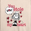 Women's - Peanuts - Patty Stole My Heart Lightweight French Terry Wide Neck Long Sleeve Shirt - 2 of 4