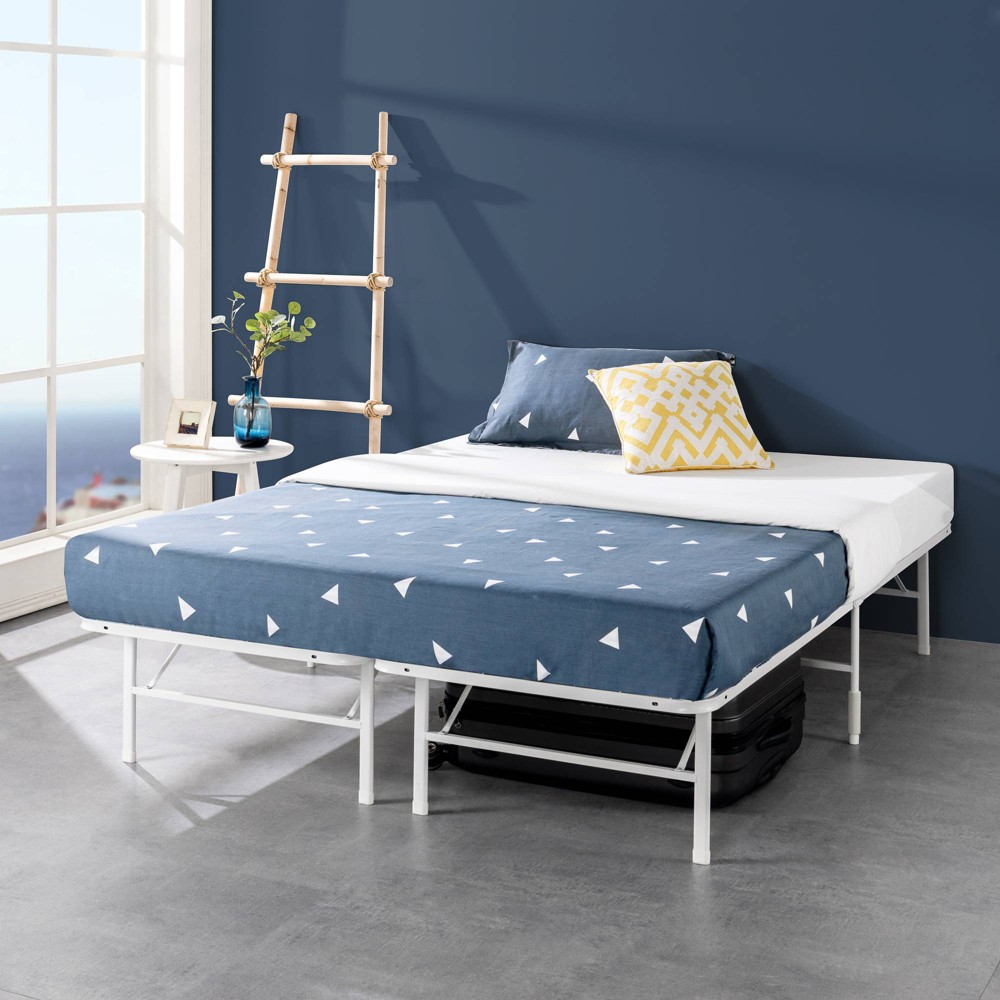 Queen SmartBase Platform Bed Frame White - Zinus