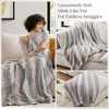 FONTOI 50"x60" Soft Faux Fur Blanket Plush Reversible Throw for Home Luxuriously Soft All Seasons Fuzzy Cozy Blanket for Couch, Bed Gift - 3 of 4
