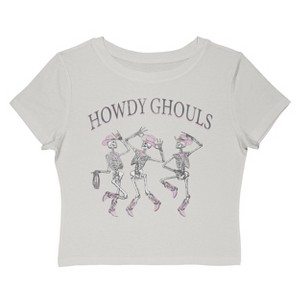 Social Collective Women Howdy Ghouls Short Sleeve Graphic Cotton Baby Tee - 1 of 4
