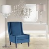 360 Lighting Modern Floor Lamp Standing 60 1/2" Tall Satin Steel Silver Crystal Off White Fabric Drum Shade for Living Room Bedroom Office House Home - 4 of 4