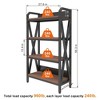 LIVAREEmlen Bakers Rack Storage shelves 4-Level Metal and Wooden Shelves,Kitchen Organizers,for Garage,Pantry,Bathroom,Closet - 3 of 4