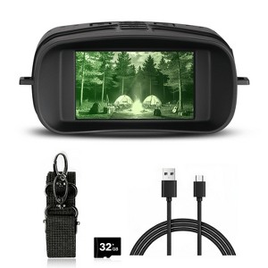 HOM Night Vision Binoculars - Digital Hunting Binoculars with 32MP 4K FHD Infrared Camera - 4000 mAh Rechargeable Battery - 32GB TF Card Included - 1 of 4