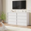 8 Drawer Dresser for Bedroom, 54" Wide Modern Double Dresser Organizer with Concave Handles, Wooden Chest of Drawers - 3 of 4