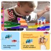 PICASSO-TILES Race Track Magnetic Tiles for Kids with 2 Racing Cars – 100PCS STEM Construction Building Blocks Educational Toy Set - 2 of 4