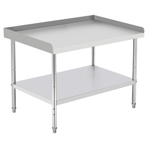 COZONY Stainless Steel Commercial Work Table, NSF Certified Heavy Duty with Adjustable Height & Baffle for Kitchen, Food Truck, Catering - 1 of 4