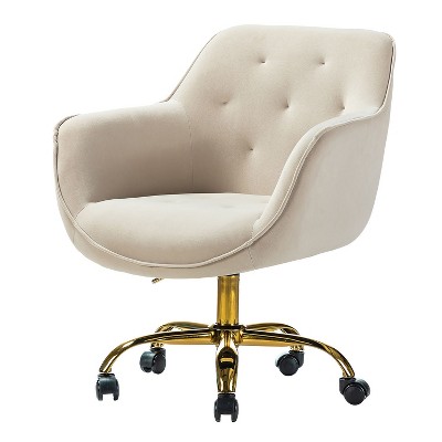 Dania Home Task Chair Velvet Upholstere Swivel Office Chair | Karat Home