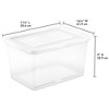 Sterilite Storage Box, 20 Quart Stackable Tote, Clear Plastic Container with Secure Snapping Lids for Home and Office Organization, White, 8 Pack - 2 of 4