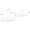 LNC Butterscouch 8-Light 55.1" Modern Linear Oversized Kitchen Island Pendant Lighting,  Matte Black - 3 of 4
