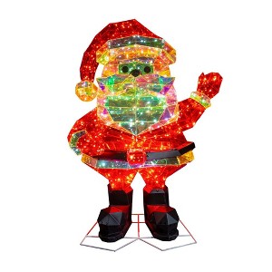 Kurt Adler 30-Inch Pre-Lit 150 Warm White LED Multifunction Holographic Santa - 1 of 4