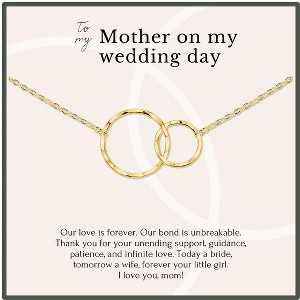 HOPE LOVE SHINE Wedding Gifts for Mom on Wedding Day from Bride Groom 14K Gold Plated Sterling Silver 2 Rings 18" - 1 of 1