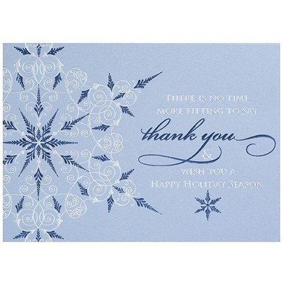 JAM Paper Christmas Cards Set Holiday Thank You 526M1054WB