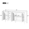 NicBex Buffet Cabinet with Storage Large Sideboard Cabinet Coffee Bar Cabinet with Artificial Rattan Door and Metal Handles - 3 of 4