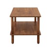 Modern 2-Tier Rectangular Coffee Table with Solid Wood and MDF, Open Storage Shelf and Easy Assembly - 4 of 4