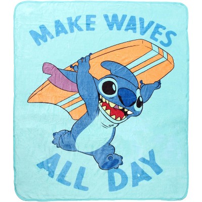 Disney Lilo And Stitch Make Waves All Day Silk Touch Throw Blanket 50 ...