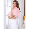 INSPIRE CHIC Women's Evening Cocktail Bow Tie Neck Bridal Wedding Elegant Faux Fur Shrug - 2 of 4