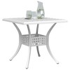 vidaXL Patio Table White 31.5"x31.5"x29.5" Cast Aluminum - 4 of 4
