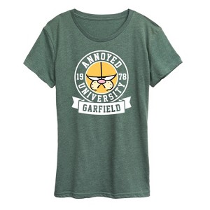 Women's - Garfield - Annoyed University Short Sleeve Graphic T-Shirt - 1 of 4
