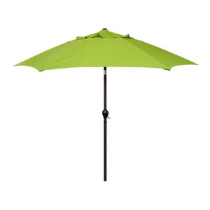 9' x 9' Aluminum Market Patio Umbrella with Crank Lift and Push Button Tilt Lime Green - Astella: Rustproof, Water-Resistant Outdoor Shade - 1 of 4