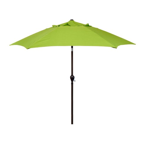 9' x 9' Aluminum Market Patio Umbrella with Crank Lift and Push Button Tilt Lime Green - Astella: Rustproof, Water-Resistant Outdoor Shade - image 1 of 4