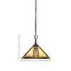 Toltec Lighting Any 1 - Light Pendant in  Bronze with 14" Santa Cruz Art Glass Shade - 2 of 2