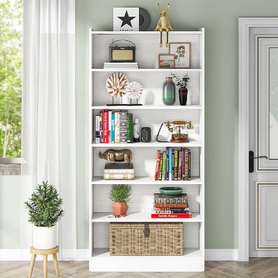 Hommoo 78-inch Tall 7-Tier Modern Bookcase White