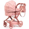 Bayer Design: Doll Pram Xeo - Coral Pink Floral - 2-In-1 Pushchair & Stroller - 3 of 4