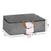 REGALWOVEN Sturdy Fabric Organizing Bedroom Comforter Storage Bags with Handles - 2 of 4