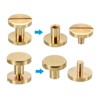 Unique Bargains Brass Rust-proof Durable Leather Belt Scrapbook Binding Chicago Screws 25 Sets - 4 of 4