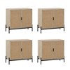 Nathan James Set of 4 Andrew Rattan Storage Cabinet Light Oak - image 3 of 4