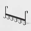 Large Over The Door Hook 6 Hooks Matte Black - Brightroom™ : Target