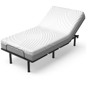 Costway 8 Inch Twin XL Bed Mattress Gel Memory Foam Convoluted Foam for Adjustable Bed - 1 of 4