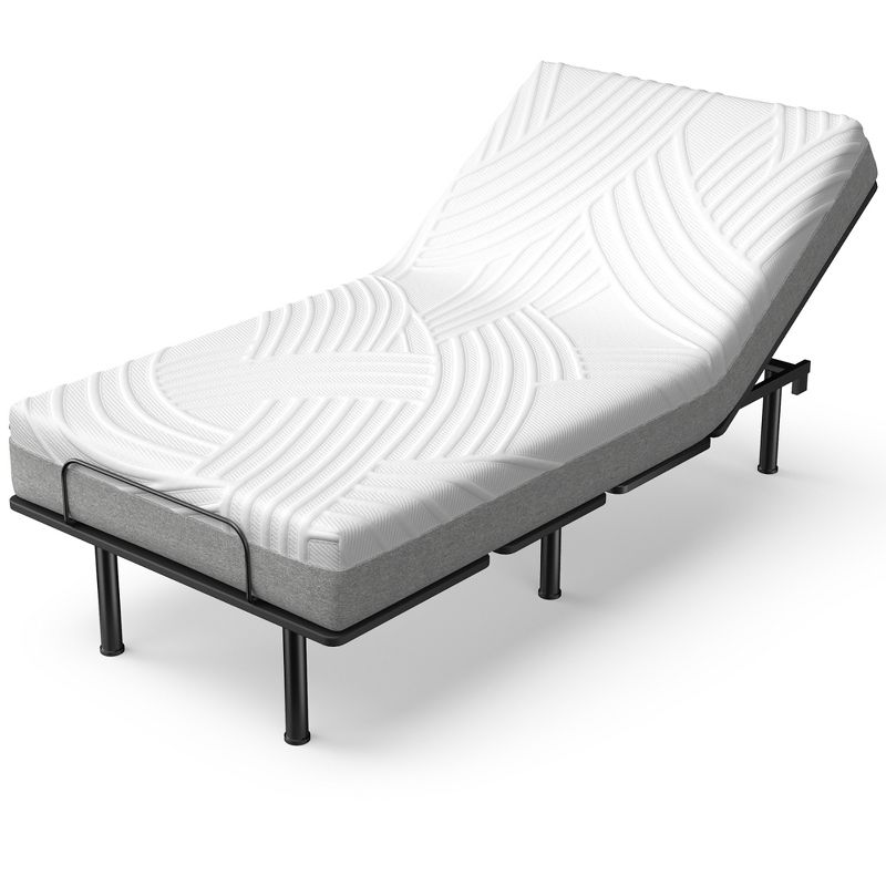 Costway 8 Inch Twin XL Bed Mattress Gel Memory Foam Convoluted Foam for Adjustable Bed, 1 of 9