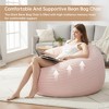 Hooseng 3.5 FT Bean Bag Chairs for Adults, Large Corduroy Bean Bag with Removable Cover, Memory Foam Filler Floor Couch for Living Room Bedroom - 3 of 4