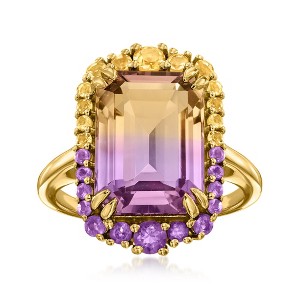 Ross-Simons 6.50 Carat Ametrine Ring With .30 ct. t.w. Amethysts and .30 ct. t.w. Citrines in 18kt Gold Over Sterling - 1 of 4