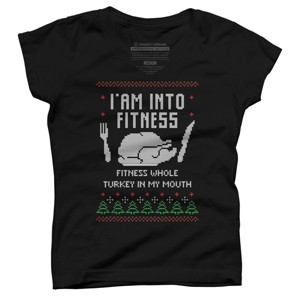 Girl's Design By Humans ugly christmas sweater By shirtpublic T-Shirt - 1 of 3