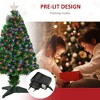 Whisen 2.5FT Prelit Tabletop Artificial Christmas Tree with Realistic Branches, Fiber Optic LED Lights and 85 Tips - Green - 4 of 4